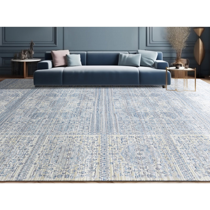 Handmade Silk and Wool Area Rug, Rectangle 8' x 10'
