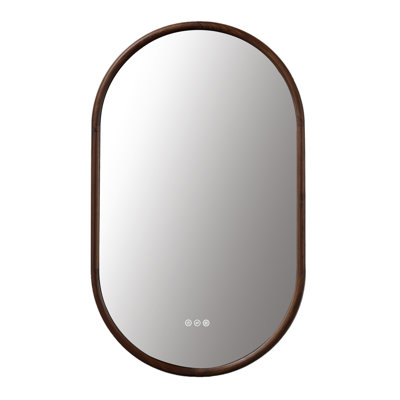 Miroir anti-buée en chêne naturel Veener