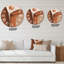 Abstrait terre cuite coucher de soleil paysage de montagne - horloge murale moderne-60328211