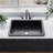 Rectangular Fireclay 32" L x 19" W Fireclay Undermount Kitchen Sink with Basket Strainer and Sink Grid-80322146