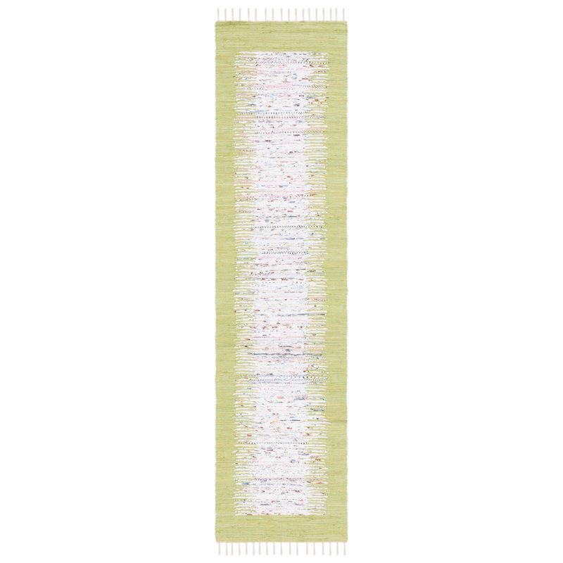 Tapis en coton tissé à la main Parik, Tapis de couloir 2 pi 3 po x 9 pi