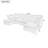 Double-Layer Cushion Modern Large U-Shaped Modular Sofa