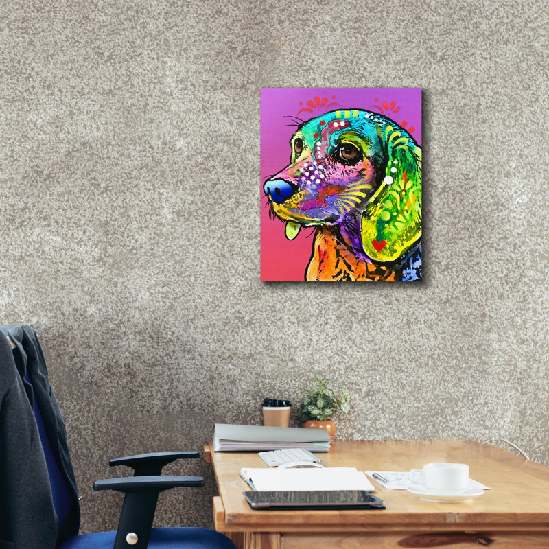 «Puppy Eyes Mauve» par Dean Russo, H 24 po x l 20 po x P 0,75 po