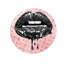 Noir and Blush Lips Fashion and Glam Round Acrylic Art by Oliver Gal-1131691406