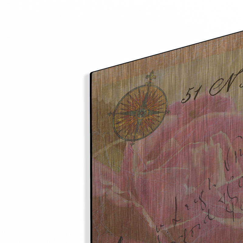«Latitude and Latitude Travel To London» par Art Licensing Studio, art mural en métal, H 36 po x l 36 po