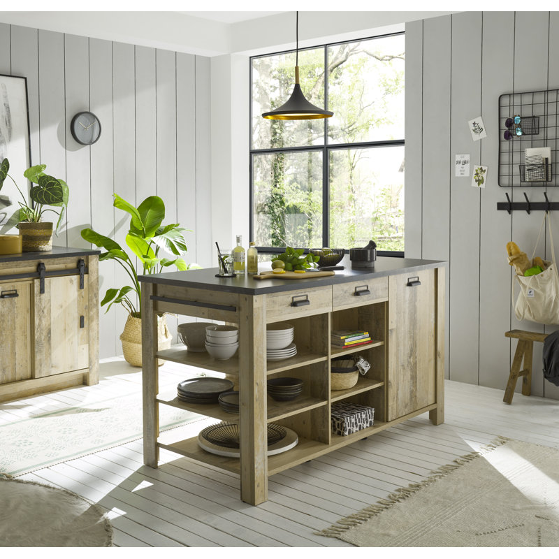 93cm Kitchen Pantry, Natural