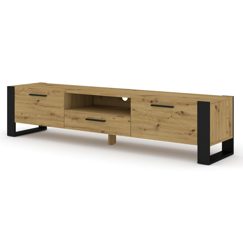 Traverse Unfinished TV Stand for TVs up to 85", Oak