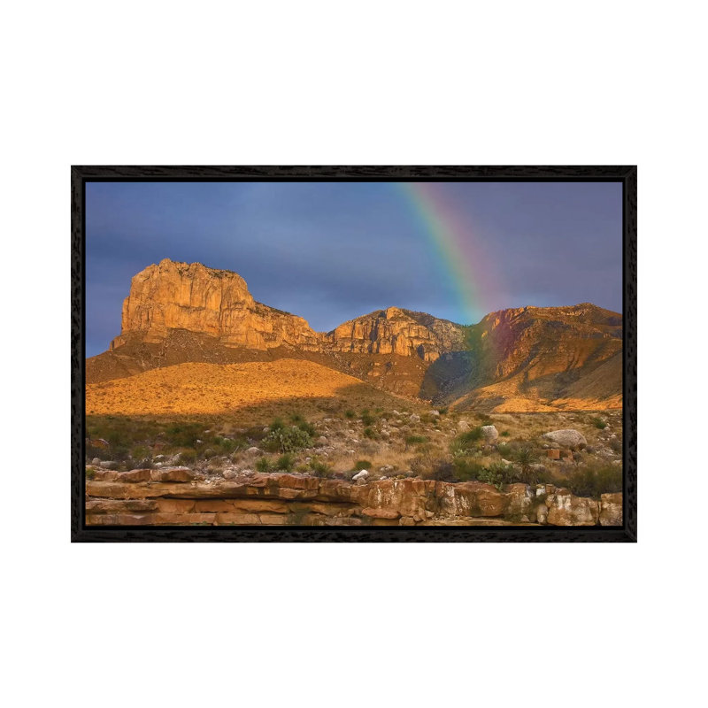 Rainbow Near El Capitan, Guadalupe Mountains National Park, Texas 1 Piece Wall Art on Canvas, 101.6 cm H x 66.04 cm W