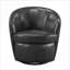 Fauteuil d'appoint à dossier pivotant en cuir fleur gris ardoise, siège simple en bois massif pour adultes de salon