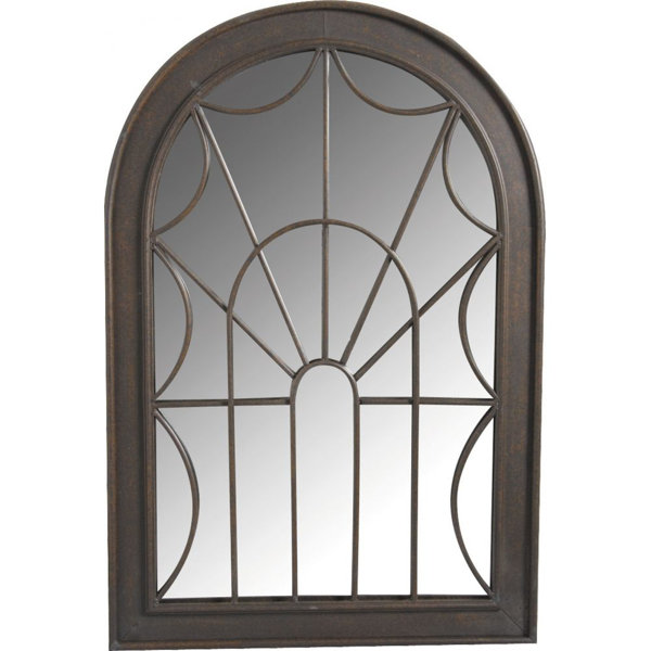 Rosalind Wheeler Cevennes Metal Window Pane Wall Mirror | Wayfair.co.uk
