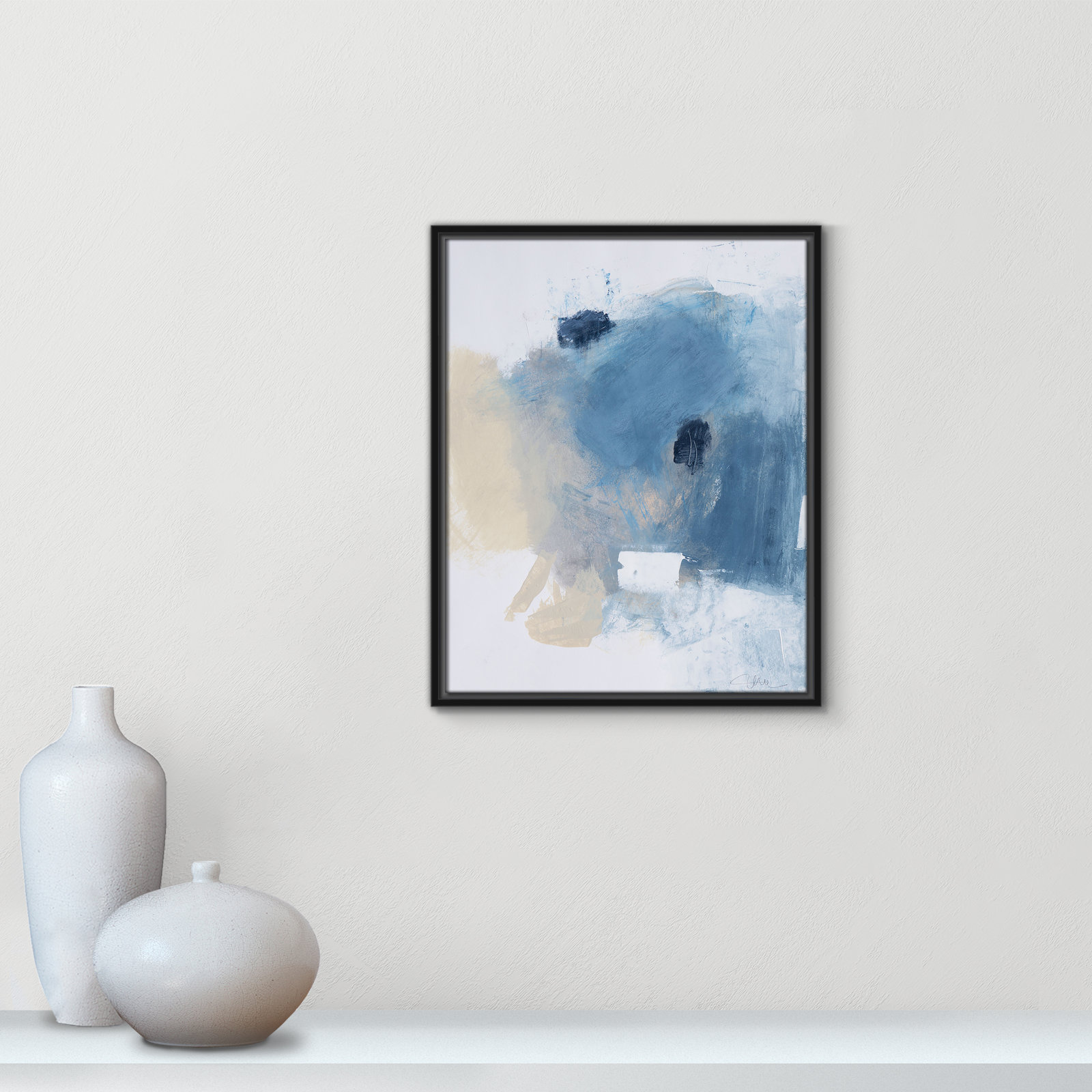 Runa "Coastal Carnival I" Print, Black Floater Framed Canvas, No Mat, 21.5" H x 17.5" W x 2" D