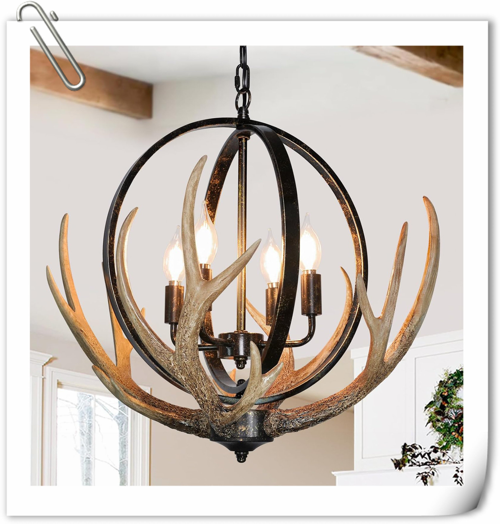 Gracie Oaks Westra 4 - Light Antique Brass LED Novelty Pendant