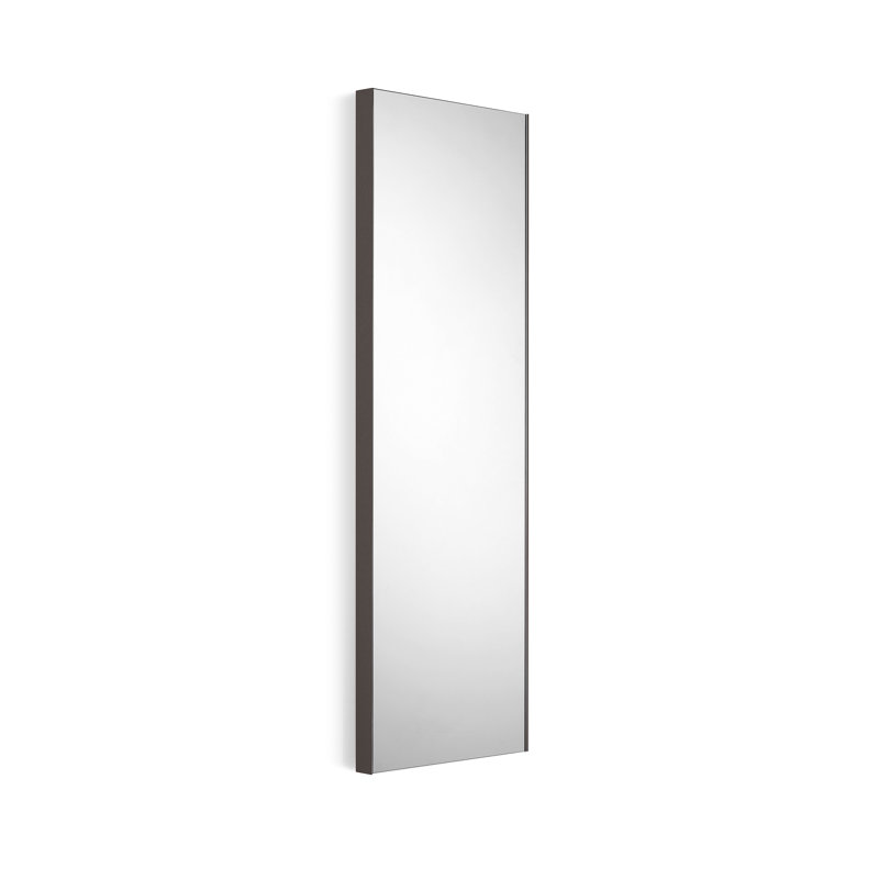 Speci Metal Flat Wall Mirror, Dark Gray, 37.8" H x 15.8" W