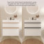 Meuble-lavabo mural avec lavabo en acrylique intégré-97587643
