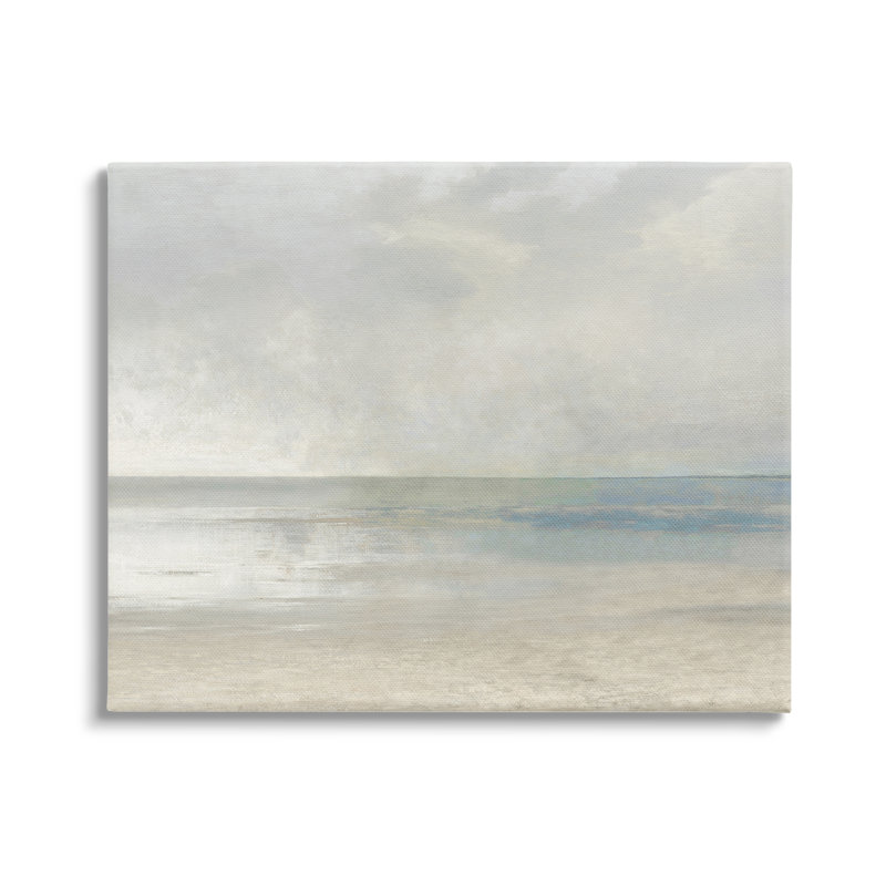 «Sandy Tide Ocean Horizon» par Christy Mckee - impression, H 30 po x l 40 po x P 1,5 po, Toile tendue