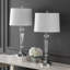 Ensemble de lampes de table chromées 30 po Gangemi