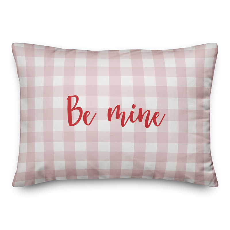Plaid Throw Pillow, Red/Pink