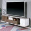 Console télé moderne avec tablettes ouvertes