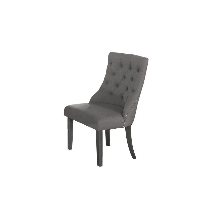Chaise de salle à manger rembourrée Royal, Gris