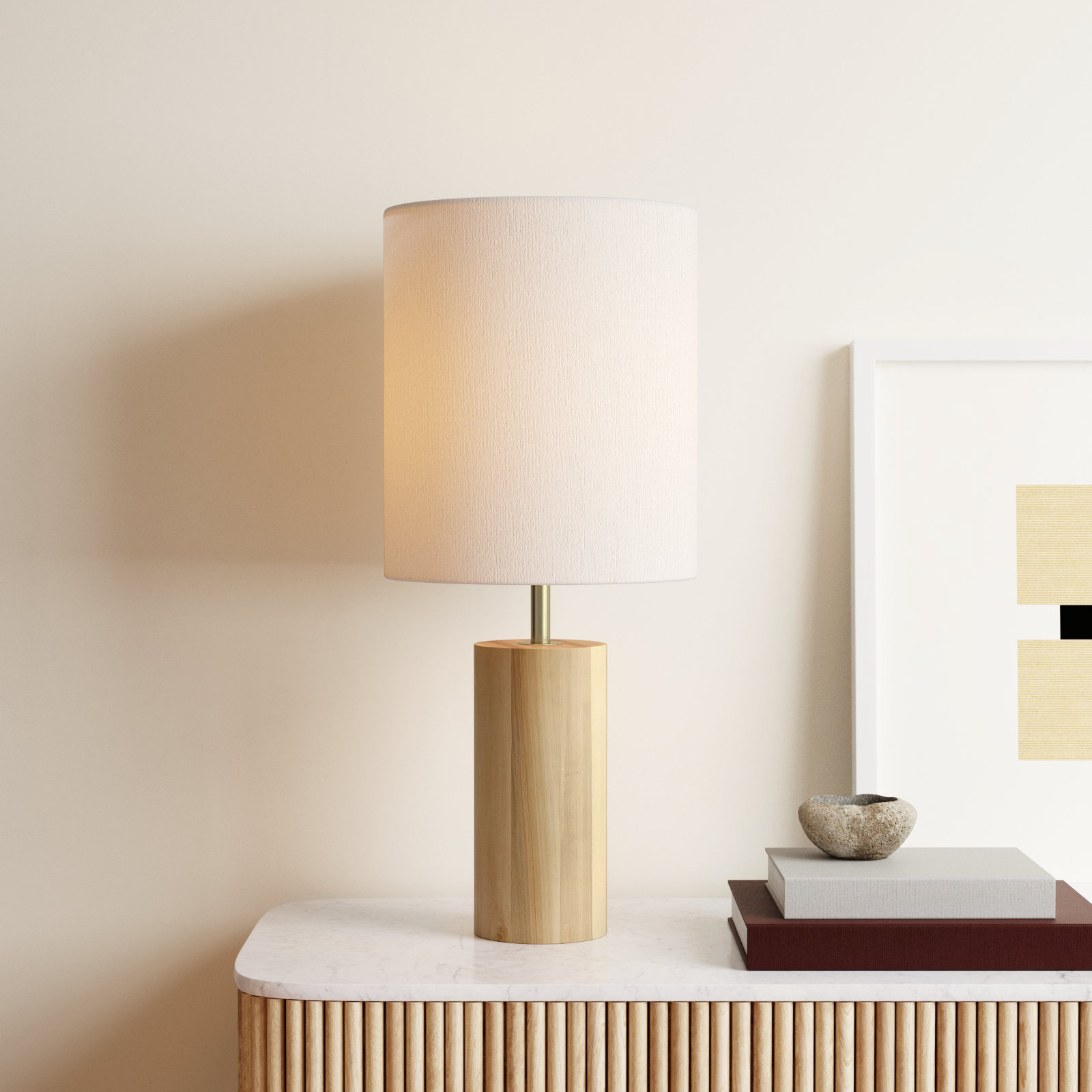 Reena Table Lamp, Natural