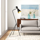 Abderahmane 58.26'' Black Task Floor Lamp