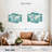" Mint Linen World Map " by Globetrotter Studio 4 - Pieces-93026274