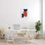 Motif de formes modernes et abstraites de cercles bleus rouges par Urban Epiphany-70677796-70677801