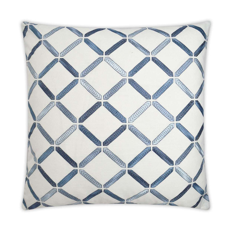 Granville Pillow Cover & Insert, Square 22", Silver