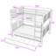 Lit superposé double au-dessus d'un lit double avec lit gigogne simple-559956396