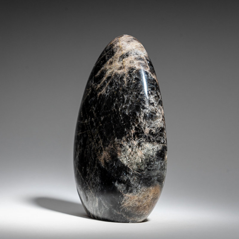 Genuine Black/Gray Moonstone Freeform from Madagascar (2.5 Lbs)