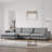 Modern L-Shaped Sectional with USB Port and Cup Holder-107532142