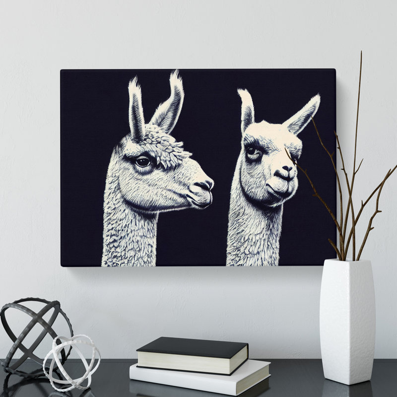 Two Llamas Vol.4 - Wrapped Canvas, 50cm H x 76cm W x 3cm D