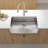 33X22x10"Farmhouse Apron Single Bowl Stainless Steel Kitchen Sink With Workstation