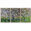Pommiers en fleurs à Giverny, 1900, peinture sur toile 3 pièces-417494599-417494596