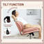 Chaise de bureau en croix avec roulettes, chaise de bureau large sans accoudoirs, rose
