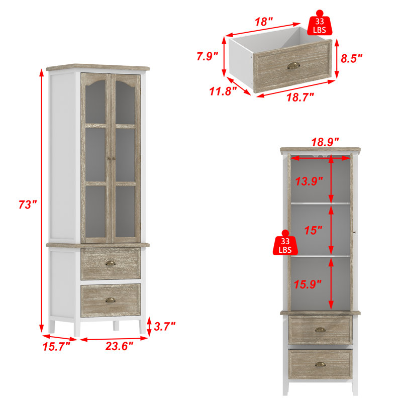 Bathroom Storage With 2 Doors And Drawer