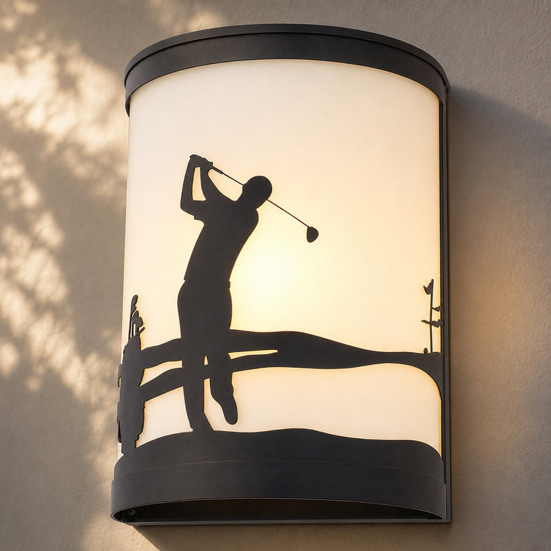 Plafonnier encastré 1 lumière Homar, Golfeur, Noir mat