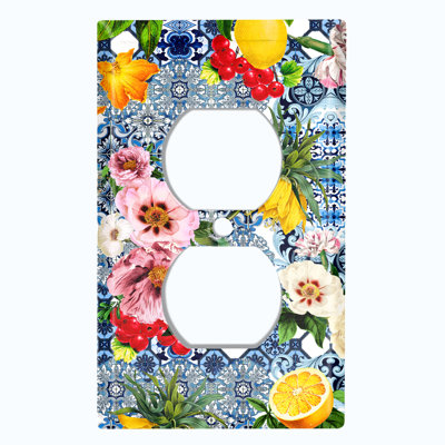 Plaque murale élégante à 1 prise pour fruits et fleurs Elegant