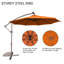 Parasol en porte-à-faux 10 pi Direen-2084821647