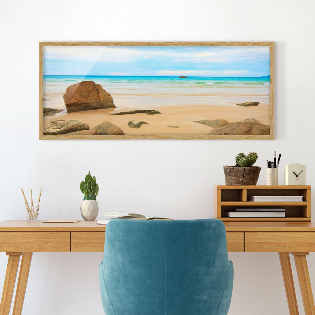 Bild mit Rahmen - Der Strand - Panorama-Landschaft - A