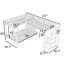 Lit superposé simple et simple au-dessus d'un lit double avec ports USB, armoire, bureau et tablettes