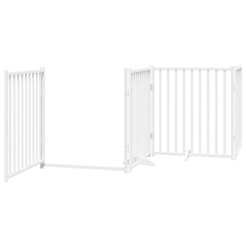 Talala Solid Wood Dog House Door, White, 90cm H x 320cm W x 2cm D