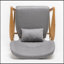 Fauteuil capitonné polyvalent avec quatre pieds stables pour diverses utilisations