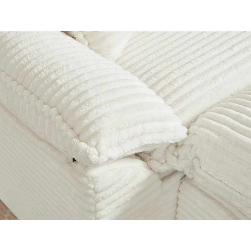 Fauteuil d'appoint avec repose-pieds, Blanc