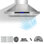 30 inch 900 CFM Convertible Wall Mount Range Hood 4 Speed Quiet Stainless Steel Remote and Touch Panel Control with LED Lights