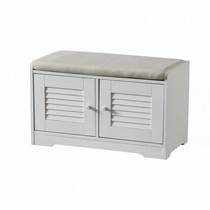 Banc de rangement pour chaussures 28,74 po avec armoire 2 portes