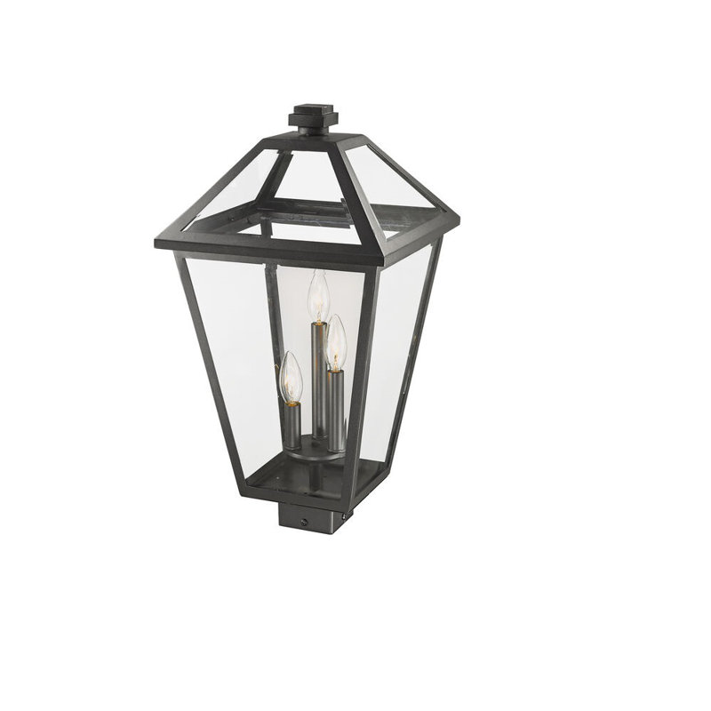Anaye Lantern Head, Rubbed Bronze, Seeded, 19" H x 10" W x 10" D
