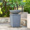 Fontaine 44,5 "en polyrésine zen gris, fontaine à oiseaux / bain pour les oiseaux, fontaine relaxante pour porche de jardin