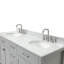 Meuble-lavabo double 60 po avec plateau en marbre blanc de Carrare Aberdeenshire-85364352