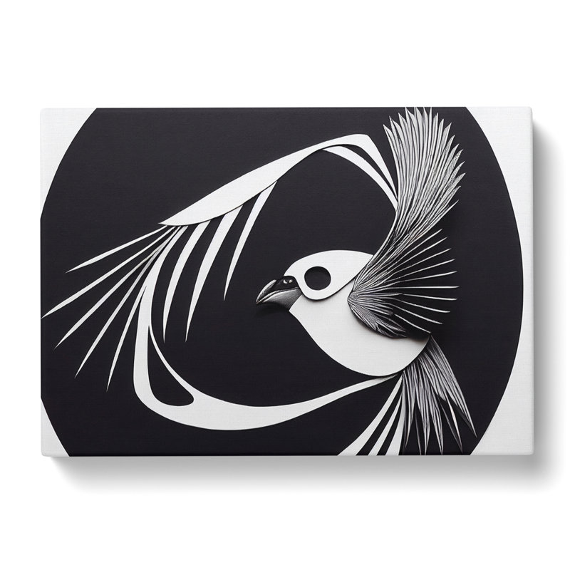 Soulful Abstract Bird - Wrapped Canvas, 35cm H x 50cm W x 3cm D